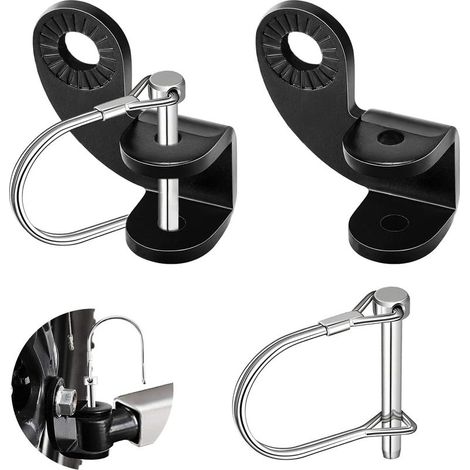 Enganche para remolque de bicicleta infantil, enganche universal para remolque de bicicleta, juego de 2 piezas, soporte de montaje con bloque en U para remolques de bicicleta plegables, bicicletas inf (1/5)