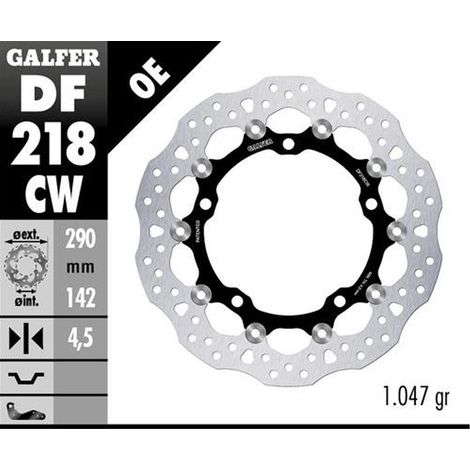 Disco de freno flotante Galfer de 290 mm para Kawasaki ZX-4RR '24 (delantero)