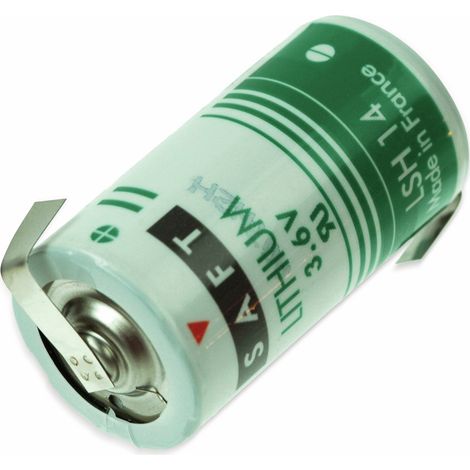 Batterie lithium SAFT LSH 14-CNR, C, avec languettes en Z, 3,6 V, 5500 mAh