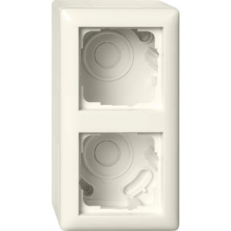 Gira Caja sup. 2f + Marco Standard 55 Blanco crema [106201], 1062 01