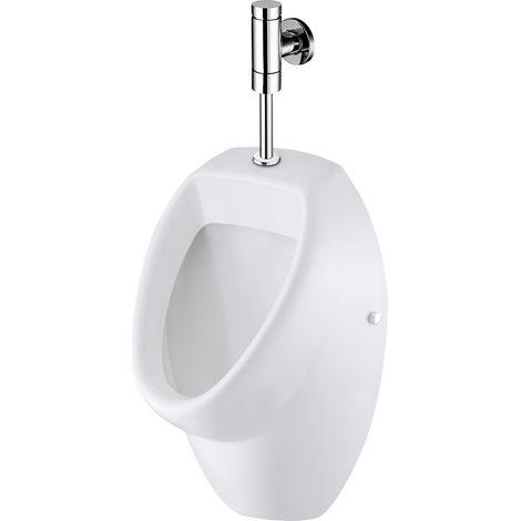 Primaster Urinal Set Urinalbecken WC Toilette Zulauf Druckspüler Siphon Keramik