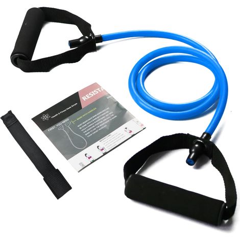 Bandes élastiques avec poignées pour salle de sport à domicile, équipement de musculation et de physiothérapie pour Pilates et fitness, lot de 1. (1/5)