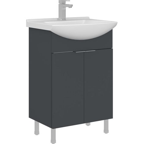 Meuble Vasque "Purus 55" - 55 x 50 x 83 cm - Matte Anthracite (1/3)