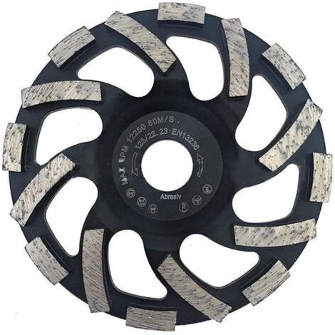 Disque diamant pour meuleuse 125mm – Meule à béton à double rangée – Pour polissage et nettoyage béton, marbre, granit – Utilisation humide et sèche (1/5)