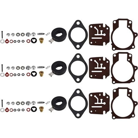 3 kit di riparazione del carburatore e del galleggiante per Evinrude 396701 65 70 75 (1/4)