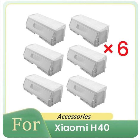 Lot de 6 sacs à poussière pour robot aspirateur H40 (poussière, plâtre, déchets). (1/5)