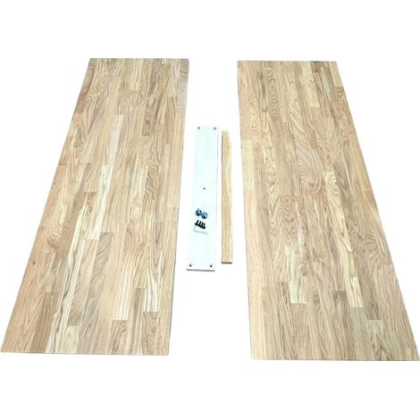 Rallonges pour table extensible en chêne huilé 140-340 cm (lot de 2) COLOGNE (1/3)