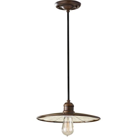 Elstead Urban Renewal - Sospensione a soffitto a cupola a 1 luce Bronzo, E27 (1/4)