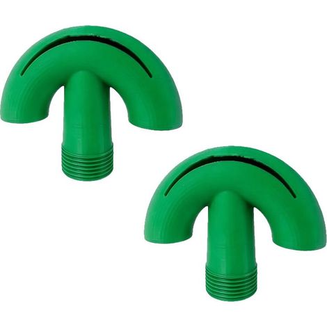 Lot de 2 Buses d’Aération pour Piscine – Filetage 3/4 Pouce – ABS – Tête de Fontaine – Pour Mouvement de l’Eau et Décoration – Usage Piscine-Vert (1/4)