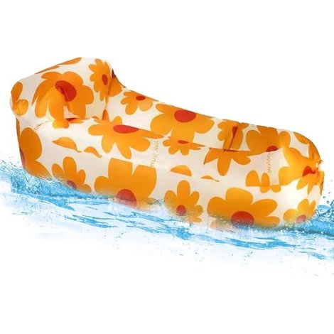 Sofá hinchable para camping, silla de playa portátil tipo sofá de aire - Piscina hinchable larga e impermeable para parque acuático (1/5)