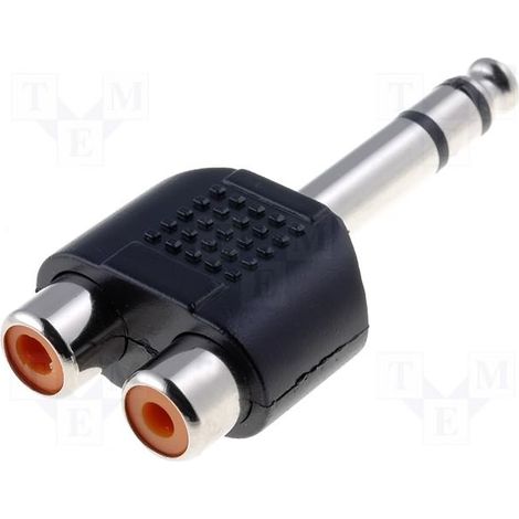 Prise adaptateur 6,3 Mâle St A 2 Rca Femelle E-ac25 4711-ac-011