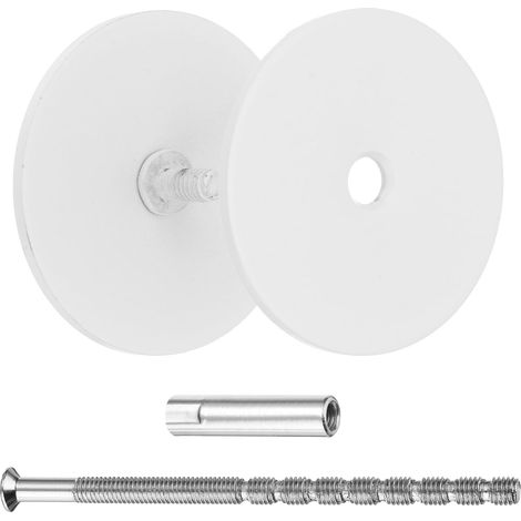 Cache-Trou De Porte Pour Trou De 1" À 1-3/4" Écrou De 1.38" Blanc (1/5)