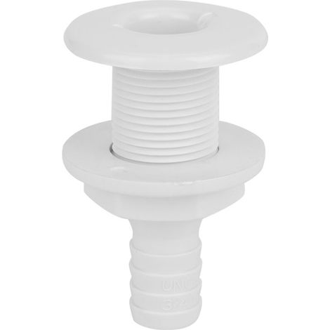 passe coque 19mm Yctze pour boat drain pour passe coque bateau Raccords d'échappement en plastique marin à travers la coque 3/4 po Bouchon de sortie de vidange de bateau blanc Raccord à travers la co (1/5)