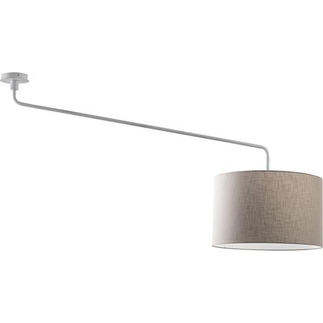 Vivien Plafoniera Bianca con Paralume Avorio 48cm - Lampada Soffitto E27, Classe I, IP20, Struttura Metallo Verniciato - Rossini Group (1/5)
