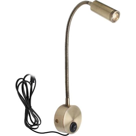 Lampe de Lecture Murale Tuyau Chevet Commutateur Commande Style (1/5)