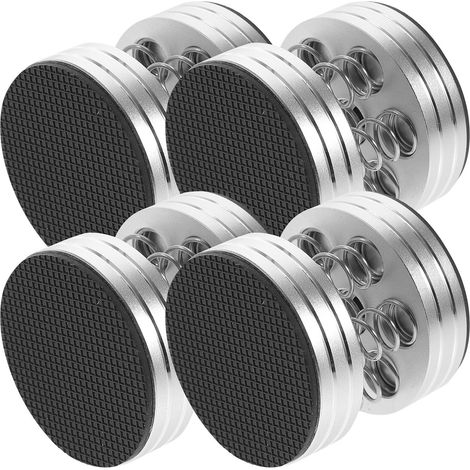 Lot de 4 Pieds Isolants pour Enceintes en Alliage D'aluminium et Caoutchouc, Haute Performance Ressorts Anti-Vibrations, Facile à Installer pour Équipement Audio (1/5)