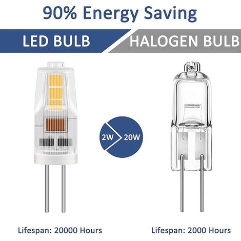 G4 LED Bulbs 2W, AC/DC 12V, 20W Halogen Lamps, Neutral White 4000K, 200LM, Energy-Saving Bulb for Cooker Hood Chandelier, Non-Dimmable (1/5)