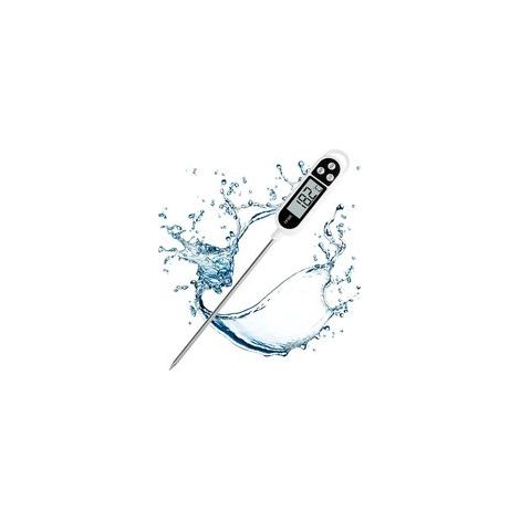 Thermomètre Cuisine, Thermomètre Numérique Digital avec Sonde Longue, Lecture instantané Thermomètre Cuisson, Thermomètre Viande pour Nouriture, Viande, Huile, Lait, Vin, BBQ et Eau Chaude (1/5)