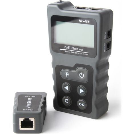 Testeur de réseau, testeur de câble LCD, testeur de tension pour test POE, compteur de réseau, testeur de puissance de ligne (1/5)