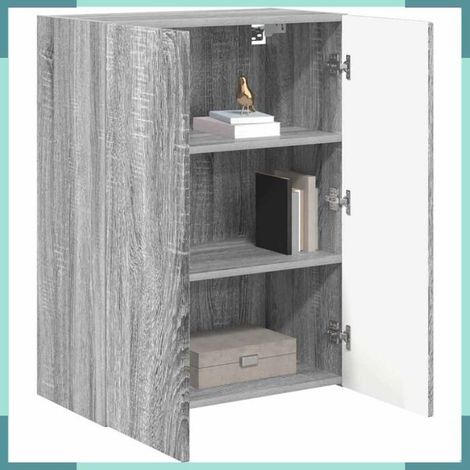 892365 Meuble TV mural Gris Sonoma 59,5 x 31 x 80 cm Bois d'ingénierie (1/5)