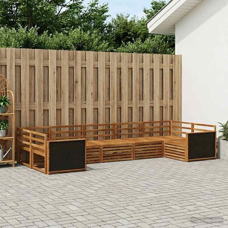 vidaXL Outdoor Sofa Set 7 pcs Natural Solid Acacia Wood (1/5)