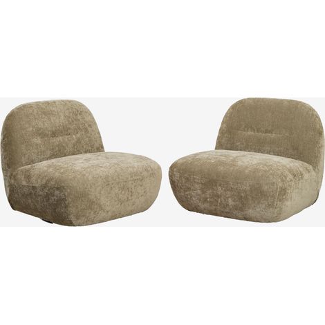 SKLUM Packung mit 2 Sernin Chenille-Drehsesseln                                   