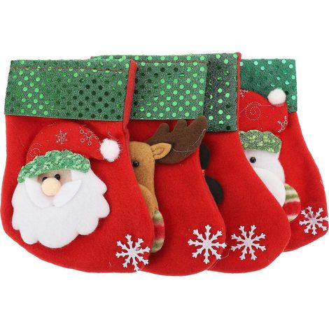 Décorations de Noël, chaussettes de Noël pour sapin (lot de 4) (1/5)