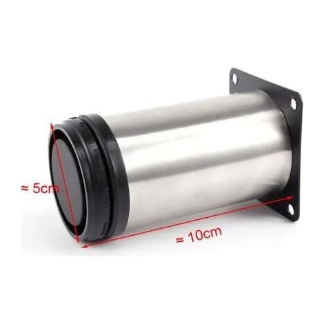 4 pieds de meuble réglables, acier inoxydable, diamètre 5 cm, hauteur 100 mm, pour tables et armoires (1/4)