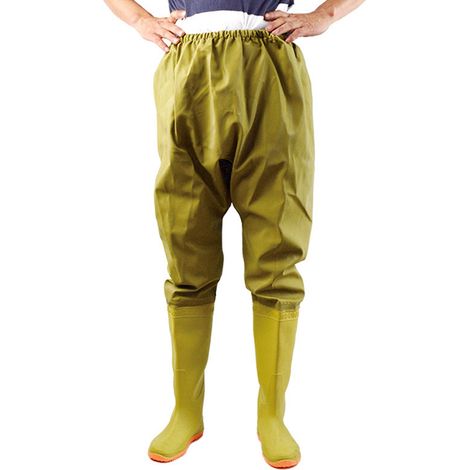 Pantalon de pêche étanche antidérapant résistant à l'usure cuissard taille haute homme femme 37 (1/5)