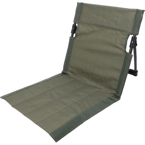 Sedia da giardino pieghevole per esterni, sedia con schienale, leggera e comoda per il campeggio, portatile per il parco o per il relax, sedia relax individuale, sedia da pesca — verde militare