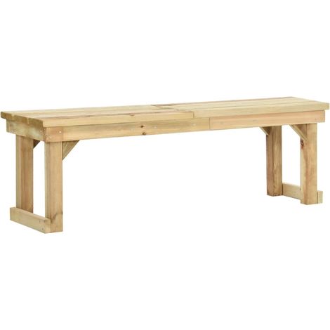 Banc de jardin Banquette de Jardin - Mobilier de jardin 140 cm Bois de pin imprégné BV975407 - BonneVie (1/5)