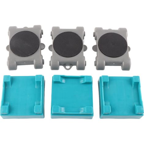 Kit de déplacement de meubles triangulaire renforcé en fer ABS PVC, chariot robuste 200kg, lot de 8 pièces (1/4)