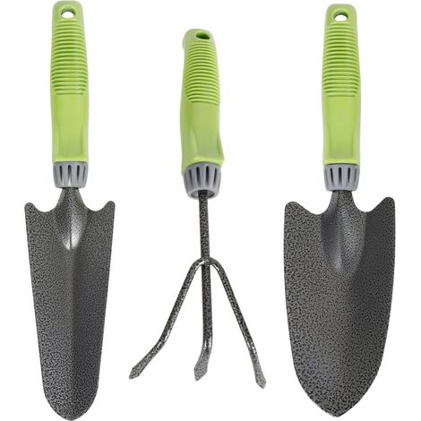 Gartenwerkzeug 3-teilig Kleingeräte Kelle Schaufel Grubber Kralle Gartengeräte