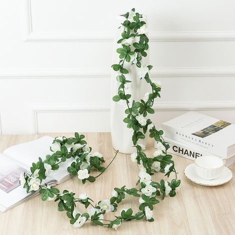 Guirlande Fleurs Artificielles Fleurs Artificielle Vigne Fleur Guirlande Vigne Suspendue pour Mariage Décoration Jardin Maison Mariage Arche Voiture Décor