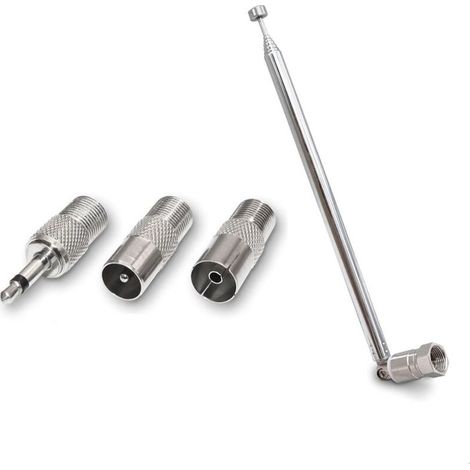 1 antenne télescopique à 7 sections - Antenne FM FM portable de rechange - Pour radio TV, DAB FM/AM - Antenne radio FM (1/5)
