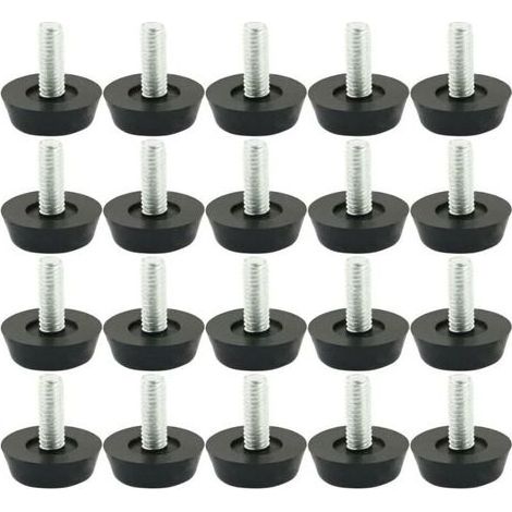 20pcs Pieds M6 x 20mm de Nivellement Meuble Réglable Pied Réglable Patinn Meuble Jambe Pied de Table Chaise Base Protection Plancher Vis Glisse (1/4)