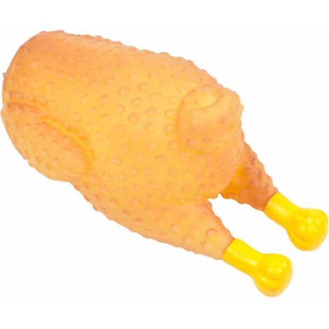 Jouet pour chien « Poulet rôti » 14 cm blanc cassé (1/2)