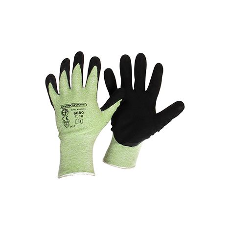 Atelier-Handschuhe aus Bambus (hypoallergen), Nylon und Spandex mit nitrilbeschichteter Handfläche für guten Halt bei der Arbeit