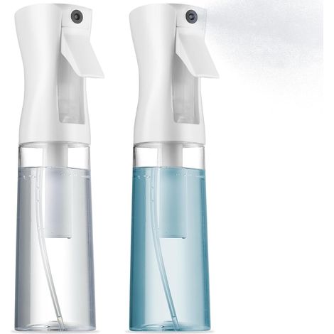 Set mit 2 ultrafeinen Sprühflaschen für Gartenarbeit, Reinigung und Haarpflege, 300 ml