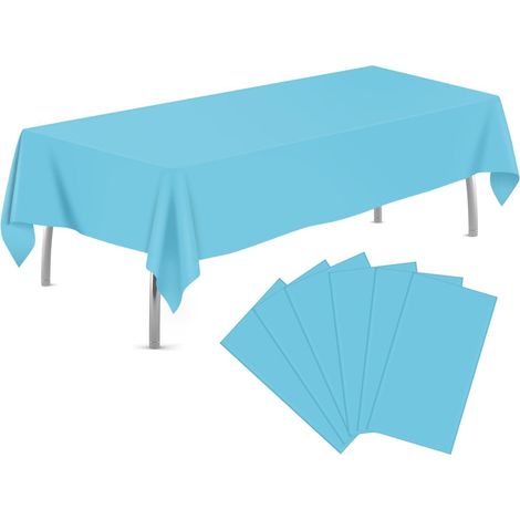 6 nappes jetables Divers accessoire de table 137 x 274 cm imperméables en plastique pour fêtes et pique-niques (1/5)