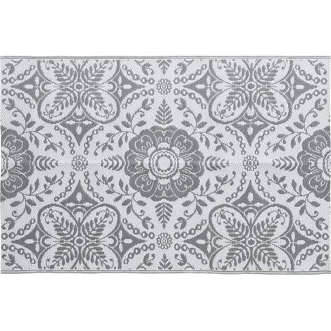 Tapis d'extérieur，Tapis de jardin Gris clair 190x290 cm PP CFW526973 (1/5)