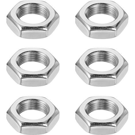 Écrous Hexagonaux M14x1mm - Lot de 6 - Acier Inoxydable 304 - Filetage Fin Métrique - Fixation Industrielle et Auto - 21mm Large (1/5)