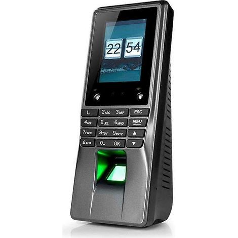 Machine de pointage biométrique avec fonctions de reconnaissance faciale et de contrôle d'accès par empreinte digitale (1/5)