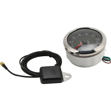 Compteur de vitesse GPS 0-160 MPH, écran LCD étanche IP67, rétroéclairage couleur, type universel convenant aux voitures, bateaux, camping-cars, yachts, noir. (1/5)