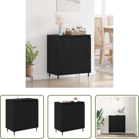 vidaXL Stauraum - Sideboard Schwarz Eichen-Optik 60 x 35 x 70 cm Holzwerkstoff (1/5)