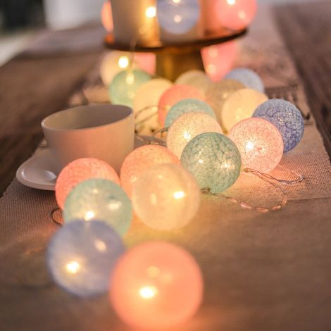 Guirlande Lumineuse - 3-meter 20 light battery model (constantly on+flashing) pour Chambre Rideau F锚te No毛l Anniversaire Halloween (1/5)