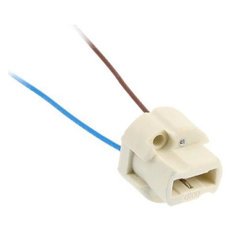 Casquillo G9 con cable, AC220-240V, máx. 100W, 2x0,5mm2, 12cm, blanco