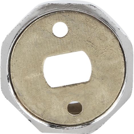 Lot de 5 supports de tringle à vêtements ronde avec bride octogonale (diamètre 25 mm) (1/5)