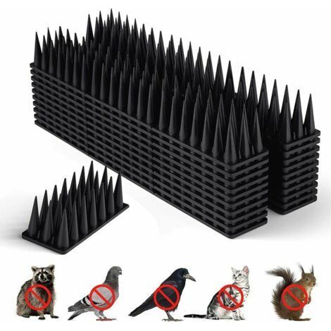 Alovez - Pic Anti Pigeon, 4.8 Mètres Anti Pigeon Balcon Plastique, Repulsif Pigeon Pic Anti Chat, Pic Anti Oiseaux pour Effrayer Pigeons, Corbeaux, Moineaux, Chats, Protection du Jardin (12 Pièces N (1/5)