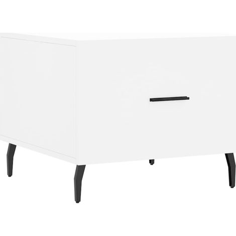 Maison Exclusive - Couchtisch Weiß 50x50x40 cm Holzwerkstoff